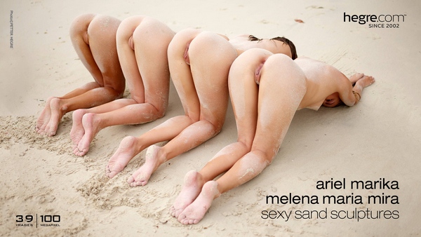 [Hegre-Art] Ariel, Marika, Melena Maria, Mira - Sexy Sand Sculptures